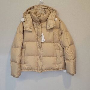 Coach Light Tan Puffer Jacket